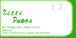 kitti pupos business card